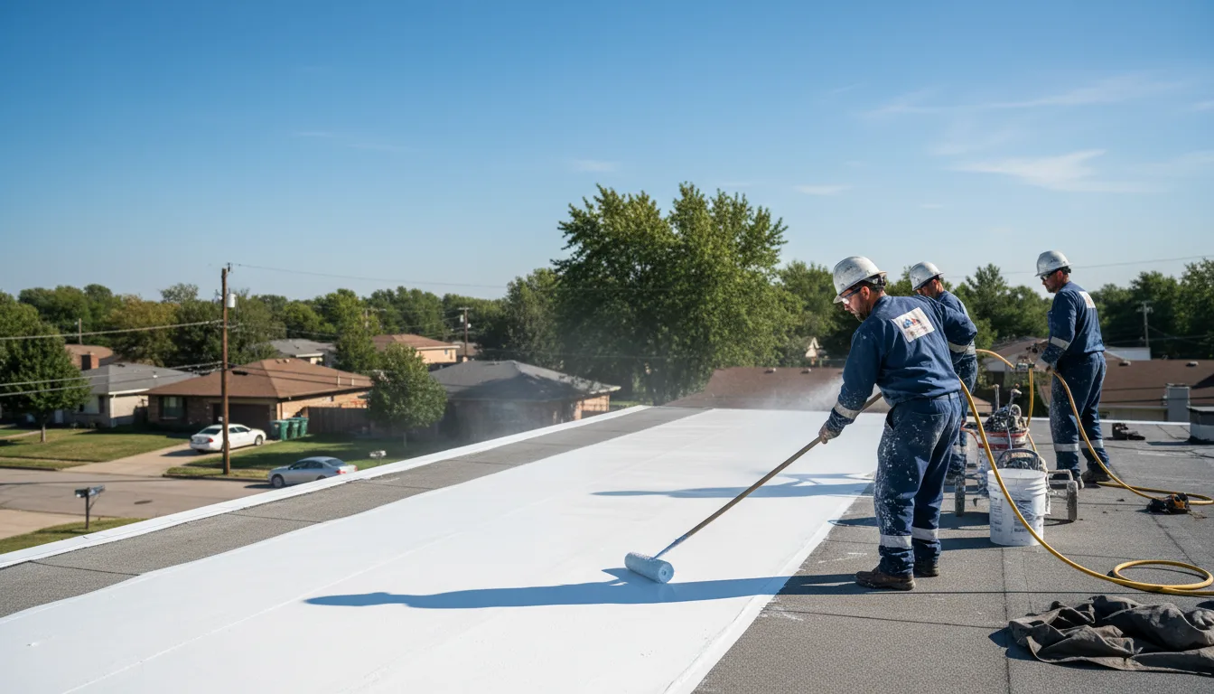 Commercial roof coating in Aurora, KS near me